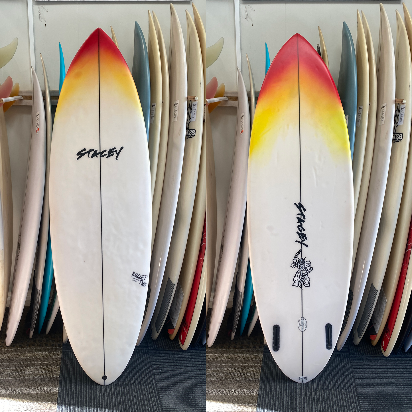STACEY BULLET TWIN 5'8" PU FUTURES 29.6L