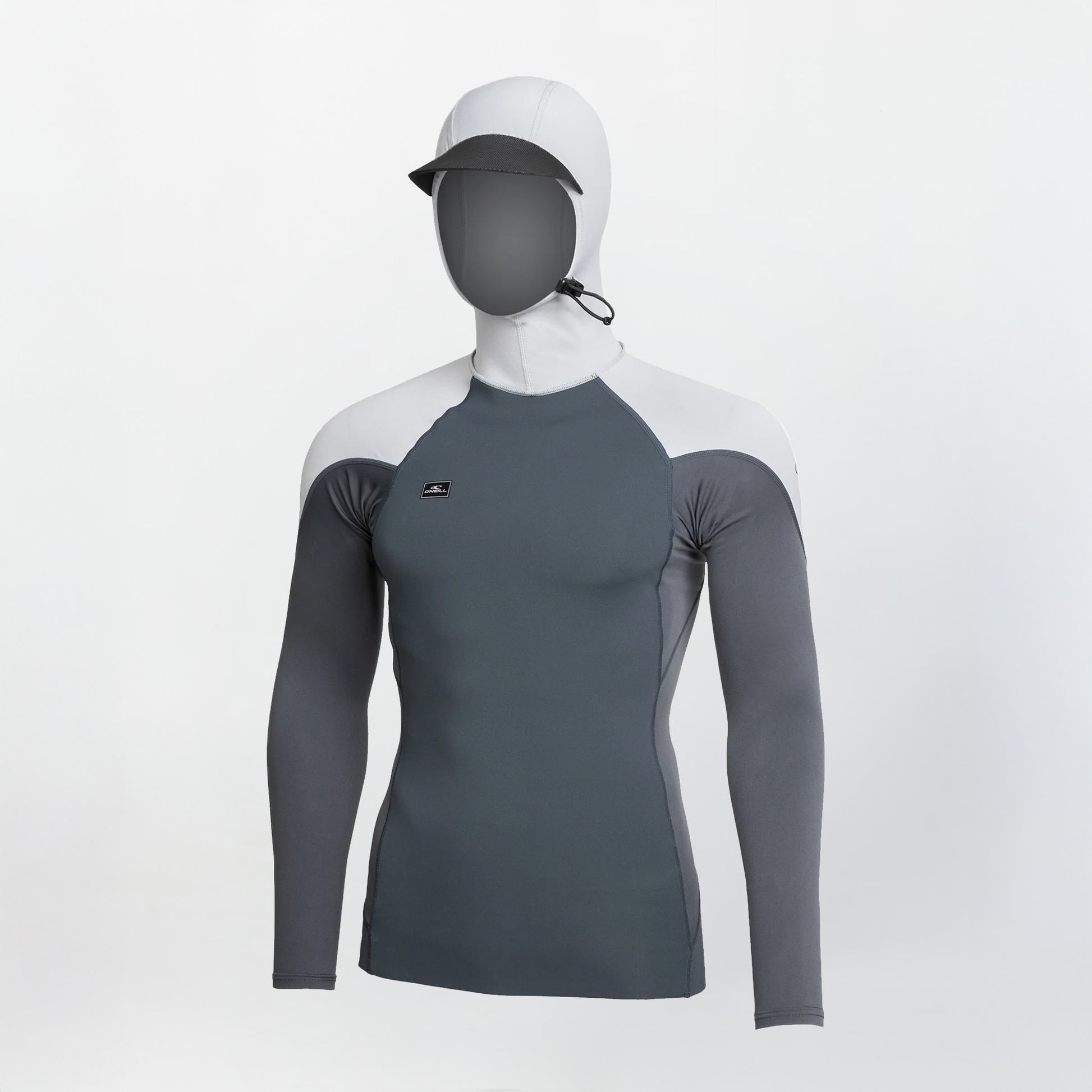 O'NEILL MENS THIN SKINS NEO LS HOODED RASH VEST - GRAPHITE – Real Surf