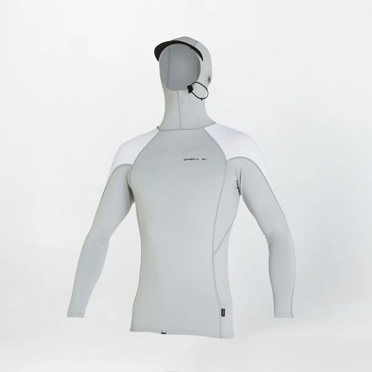 O'NEILL TRVLR LS HOODED RASH VEST - COOL GREY