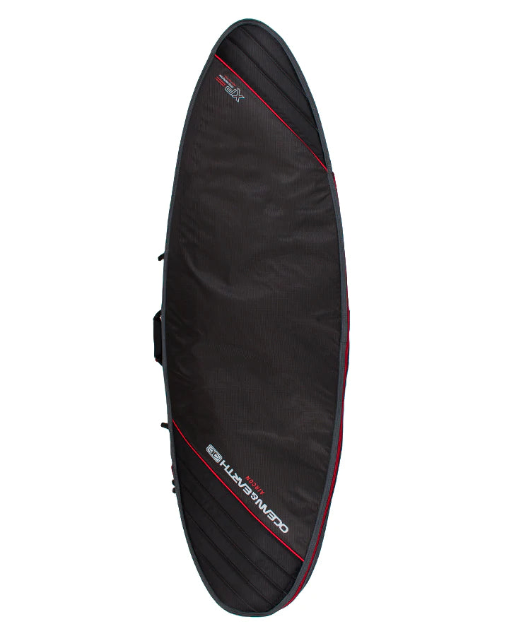 O&E AIRCON FISH COVER BLACK/RED