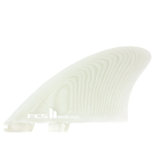 FCS II RETRO KEEL TWIN FIN PG CLEAR