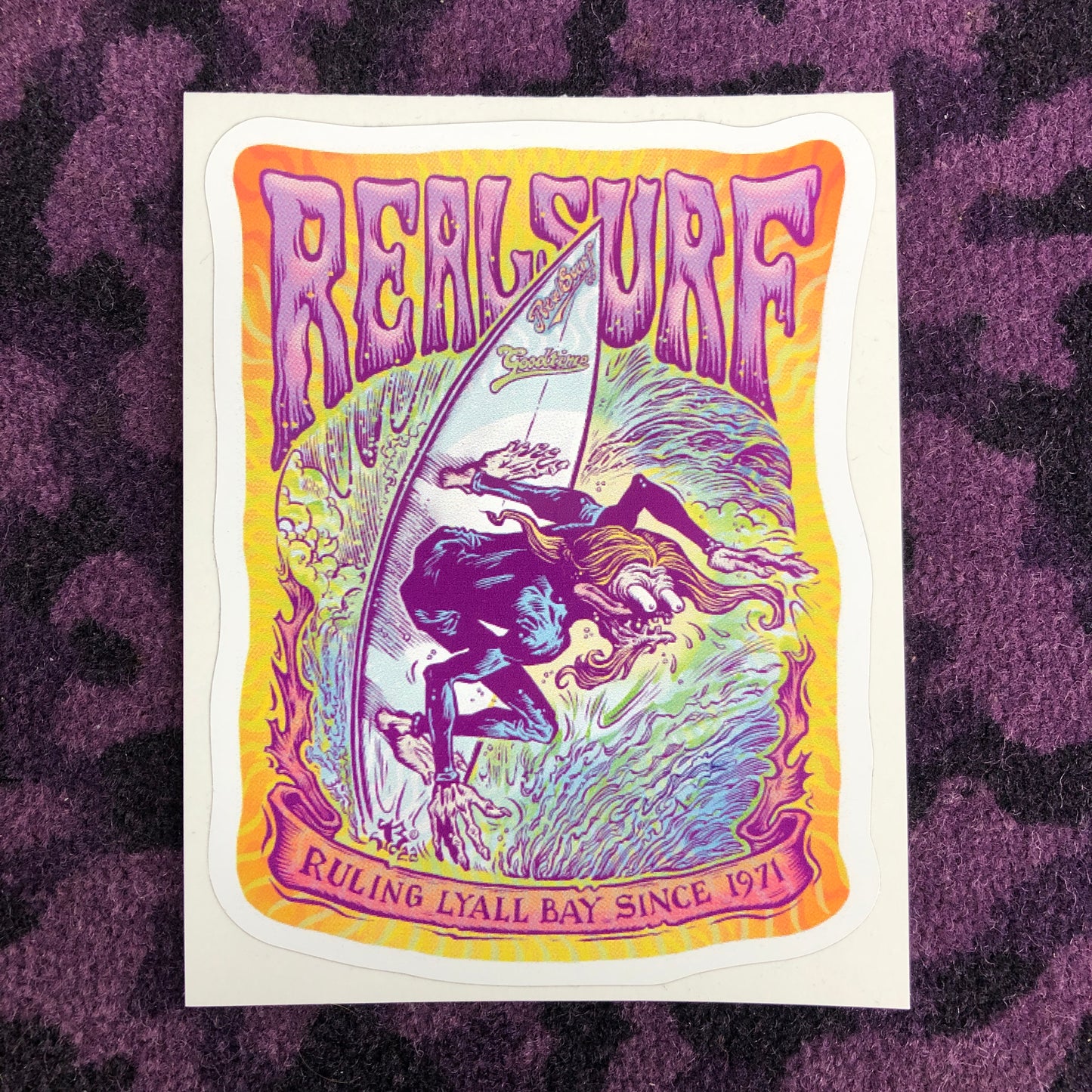 REAL SURF BACKHAND ACID ATTACK STICKER A6