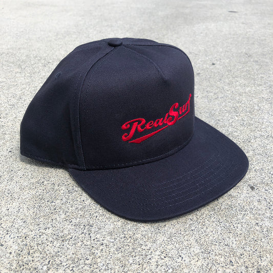 REAL SURF EMBROIDERED BILLY CAP - NAVY/RED