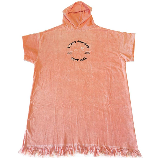 STICKY JOHNSON PEACH PALM WAVE HOODED TOWEL WMNS