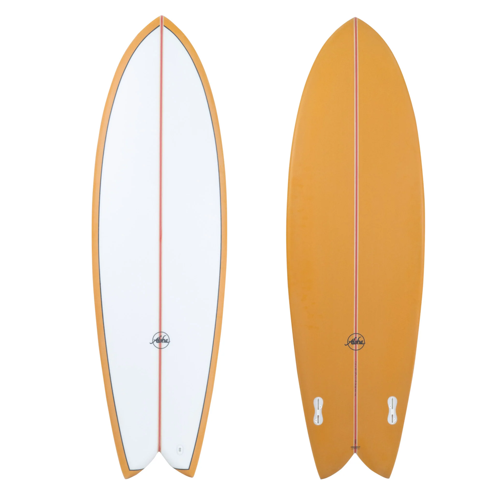 ALOHA KEEL TWIN FISH PU 6'2" FUTURES MUSTARD 2023