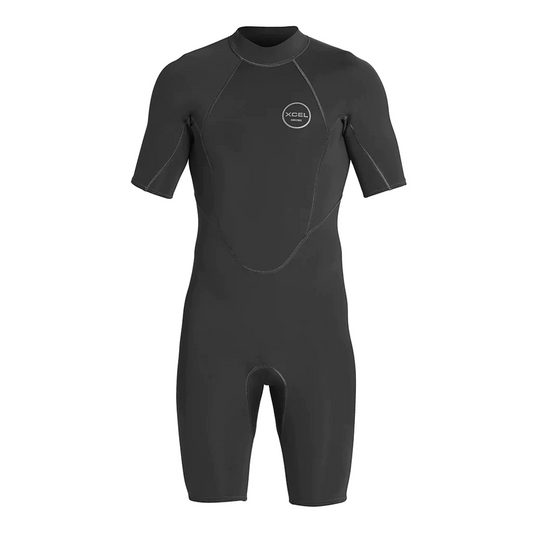 XCEL MENS AXIS S/S 2MM SPRINGSUIT - BLACK