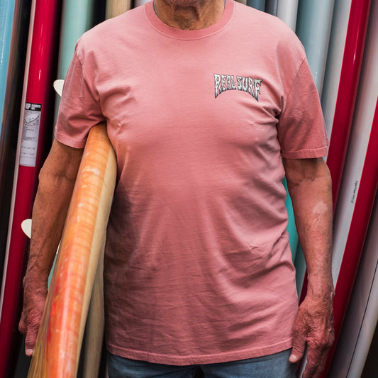 REAL SURF CLASSIC S/SL TEE FADED ROSE